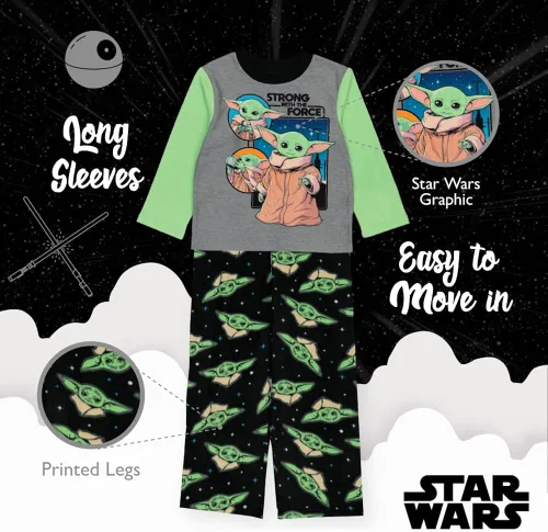 Miniatura 4 de STAR WARS Boys' 2-Piece Loose-fit Pajamas Set