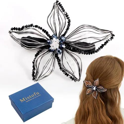 Miniatura 10 de Mistofu Pasadores de alambre de cobre de 3.14 pulgadas, tejido a mano, diseño de alto nivel, accesorios elegantes para el cabello, regalos