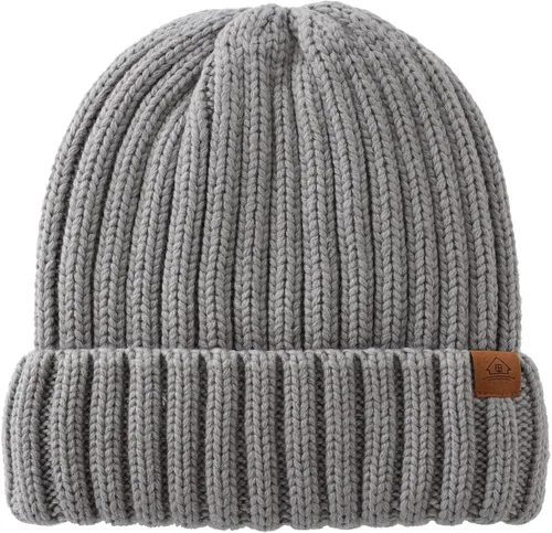 Miniatura 2 de Home Prefer Gorro de invierno para hombre, gorro de punto para mujer, con forro