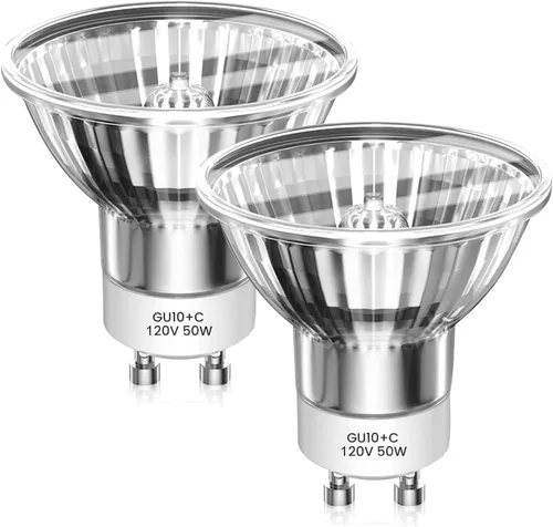 Bombilla halógena GU10 120 V 25 W 2 piezas para calentador de velas, 2700 K, intensidad regulable, reemplazo para calentador de velas, quemador de