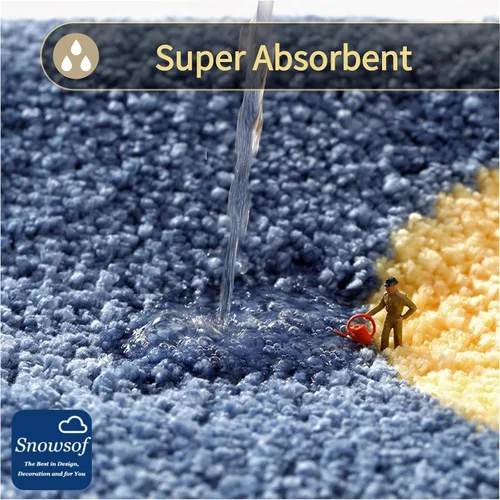 Miniatura 3 de Alfombras de baño de lujo, 0.8 in/0.78 pulgadas de grosor, extra suaves, absorbentes, no se desprende, lavable a máquina, alfombra de felpa lanuda