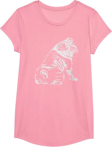 Miniatura 98 de Gracioso Bulldog Inglés playera perro Hund playera regalo, Azul (Heather blue)