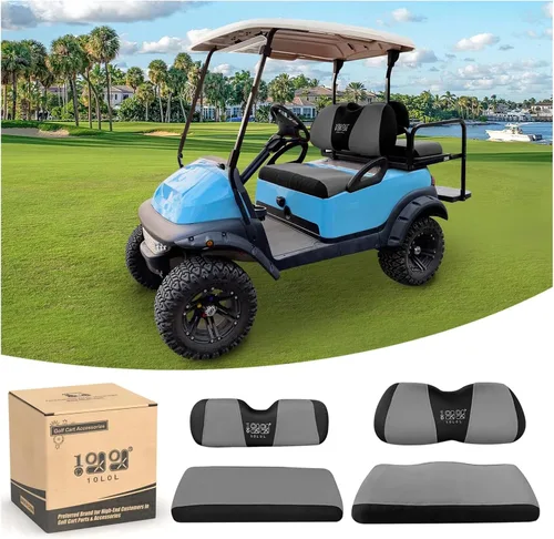 Miniatura 10 de 10L0L Juego de fundas de asiento delantero y trasero para carrito de golf para Club Car DS/Precedent/Onward/Tempo y Yamaha G29/Drive 2, elegantes