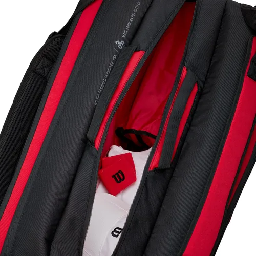 Miniatura 12 de Wilson Clash V2 Super Tour - Bolsa para raqueta de tenis, color rojo y negro, con capacidad para hasta 15 raquetas