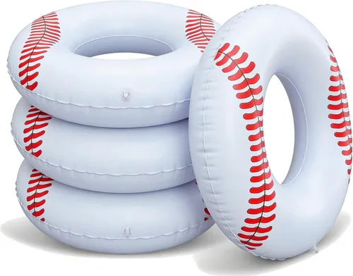 Miniatura 13 de 4 flotadores inflables para piscina, anillos de natación de 35 pulgadas, tubo interior grande, anillos de natación, tumbona de piscina, flotador