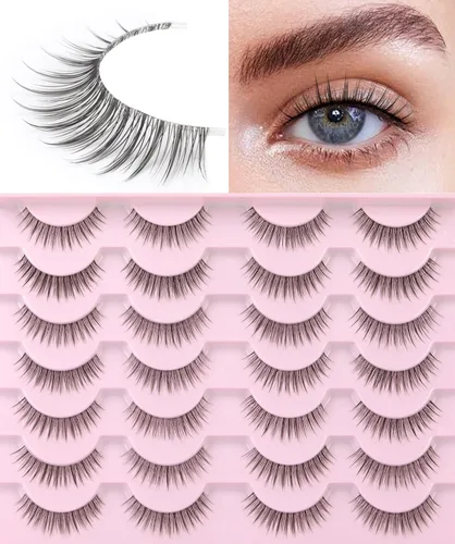 Miniatura 29 de Pestañas Postizas de Aspecto Natural Pestañas de Visón Sintético Wispy Pestañas de Ojo de Zorro que Parecen Extensiones Pestañas de Visón 3D