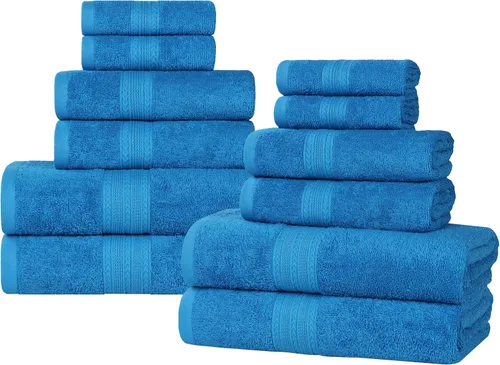 Miniatura 104 de Superior Juego de 6 toallas de mano de algodón ecológico, toallas pequeñas para spa, hotel, baño de invitados, cocina, secado rápido, suave