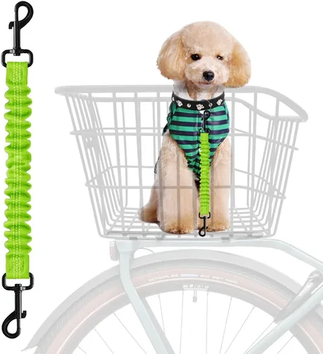 Miniatura 12 de Cinturón de seguridad para perro para canasta de bicicleta, cinturón de seguridad retráctil para perro, arnés elástico de seguridad para mascotas