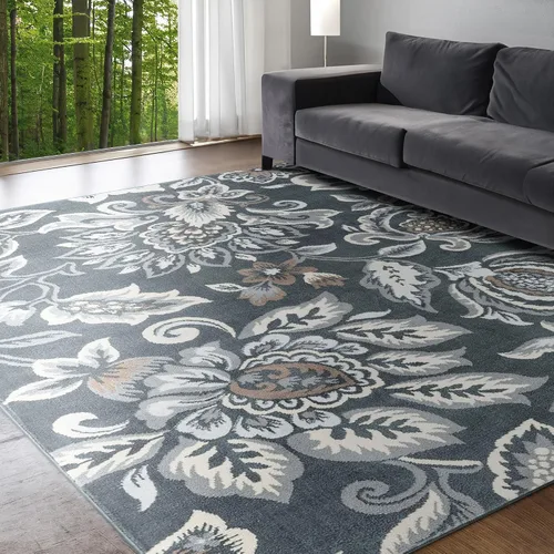 Miniatura 10 de Stella - Alfombra de pasillo de 2 x 8 pies, color crema, alfombra para pasillo, entrada interior, cocina o vestíbulo, alfombra floral - Alfombras