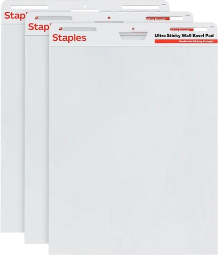Miniatura 2 de STAPLES Almohadilla de caballete de pared ultra adhesiva, 25 x 30 pulgadas, 20 hojas/bloc, 3 almohadillas/paquete