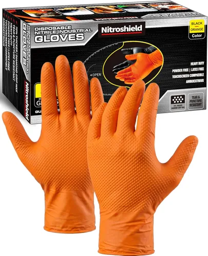Miniatura 11 de wcy Anboson - Guantes de nitrilo desechables sin látex de 9 mil, color negro, XLarge, 30PCS