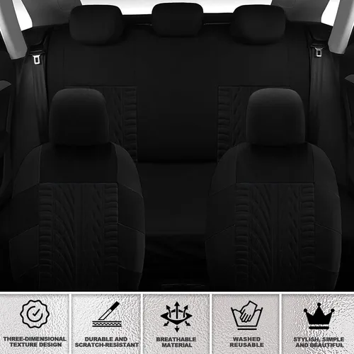 Miniatura 6 de Juego completo de 17 fundas de asiento de coche para mujeres, funda universal para asiento de coche, funda de volante de felpa, funda de freno