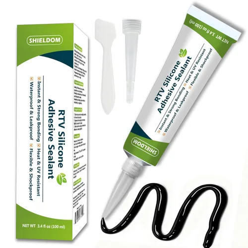 SHIELDOM RTV Sellador Adhesivo de Silicona 100% Sellador de Silicona Masilla Multiusos Impermeable Adherencia Más Fuerte, Resistente al Encogimiento