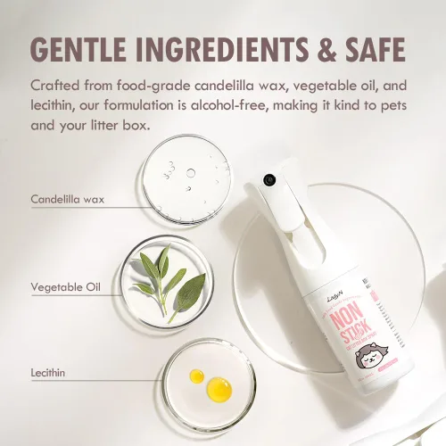 Miniatura 3 de Lady N Spray de revestimiento antiadherente para caja de arena para gatos y caja de arena autolimpiante Fórmula de cera de grado alimenticio, sin