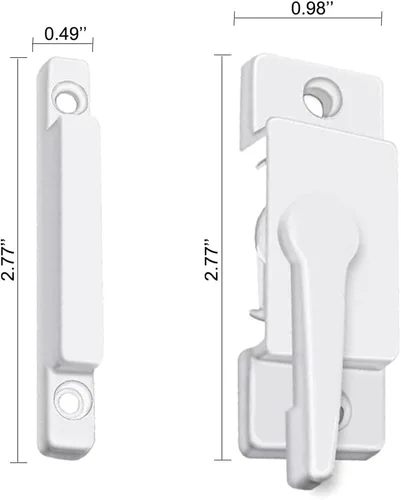 Miniatura 5 de Paquete de 10 cerraduras de ventana blancas de repuesto para ventanas correderas verticales y horizontales para ventanas correderas verticales