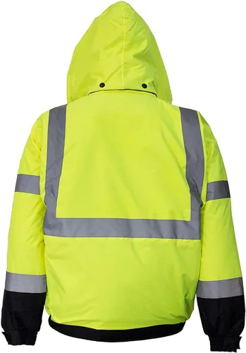 Miniatura 2 de WJ9011/12 - Chaqueta de seguridad para hombre, ANSI Clase 3 de alta visibilidad, impermeable