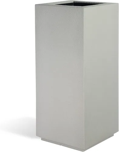 Miniatura 8 de PolyStone Kensington - Maceta con pedestal, 16 x 16 x 36 pulgadas, caja alta y ligera para interiores y exteriores, para porche, resina moderna