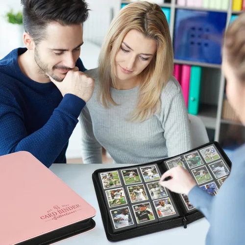 Miniatura 7 de Carpeta de tarjetas intercambiables, carpeta de álbum de colección de tarjetas con 540 bolsillos laterales de carga, carpeta de álbum de 9 bolsillos