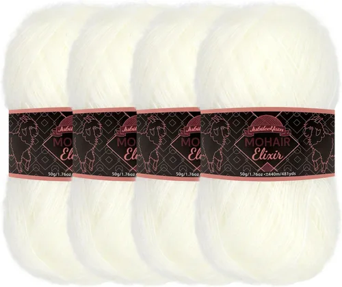 Miniatura 95 de JubileeYarn Mohair Elixir Yarn - 50g/Skein Baby Wool Blend - Cosmopolitan - 1 Skein