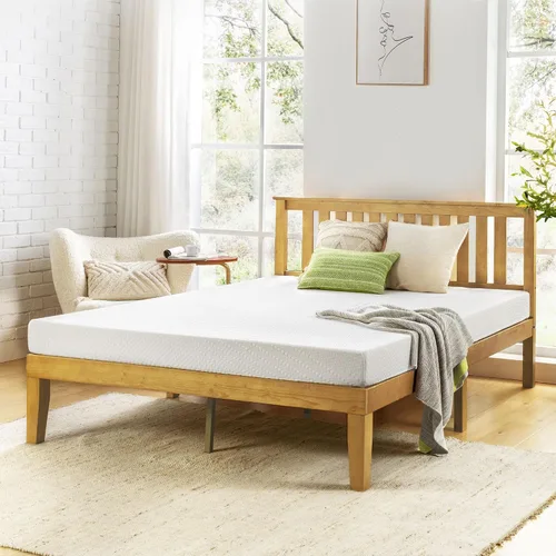 Miniatura 3 de Best Price Colchón de Espuma Viscoelástica de Té Verde para Niños y Adultos, Firmeza Media, Tamaño Completo de 5 Pulgadas, Bed-in-A-Box