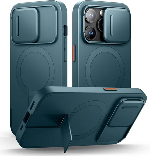 Miniatura 31 de SURITCH - Funda para iPhone 17 Pro Max con cubierta de control de cámara, cubierta para cámara y soporte ajustable, compatible con MagSafe, a prueba