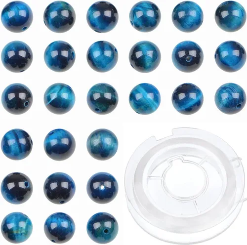 Miniatura 22 de Bymitel - Cuentas redondas de jade blanco natural de 5/32 de pulgada, 210 unidades de piedras preciosas auténticas para bricolaje y fabricación