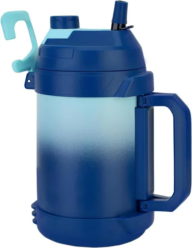 Miniatura 10 de Zukro Jarra de agua de 1 galón, botella de agua grande con aislamiento de triple pared de un galón con popote y boquilla, mantiene el frío 48 horas