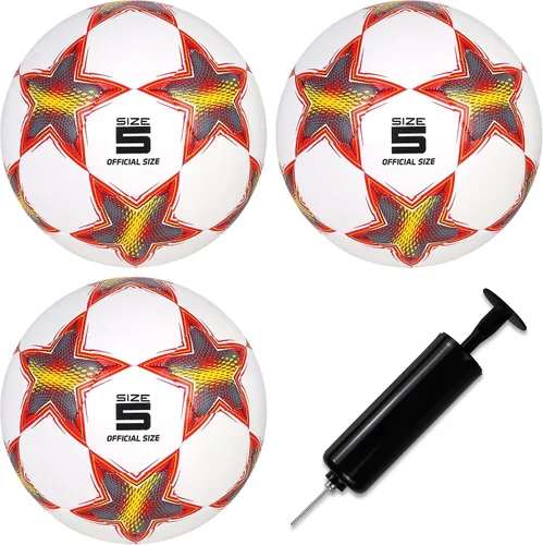 Miniatura 8 de Pelota de entrenamiento de fútbol, pelotas de fútbol de práctica, tamaños clásicos 5 para jóvenes, adultos, perfectas para partidos o juegos al aire