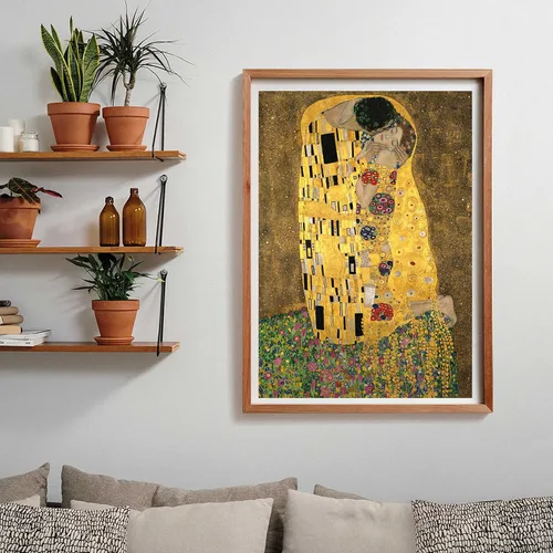 Miniatura 5 de Clementoni Gustav Klimt The Kiss Puzzle 1000 piezas para adultos mayores de 18 años Art Nouveau Gold Póster incluido en el marco Reciclado FSC
