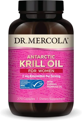 Miniatura 5 de Dr. Mercola Aceite de krill para mujeres, 2 mg de astaxantina, certificado MSC sostenible, apoya el cerebro, la piel y los sistemas inmunológicos