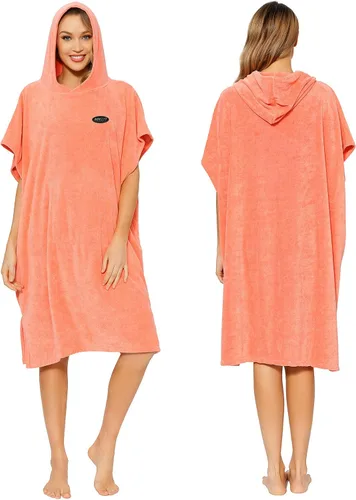 Miniatura 11 de MWTA Poncho de surf con capucha, traje de neopreno de microfibra gruesa que cambia con bolsillo para deportes acuáticos, hombres y mujeres Azul