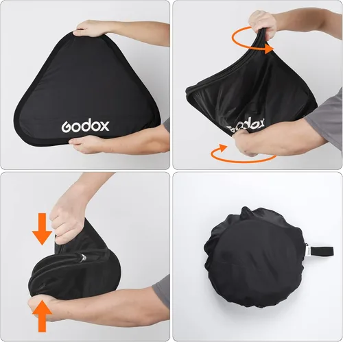 Miniatura 8 de Godox 32x32inch 31.5x31.5 in Grid Strip Softbox con S2 S-Type Speedlite Soporte Bowens Mount para Godox V1 Series, AD200Pro, AD200, AD400Pro