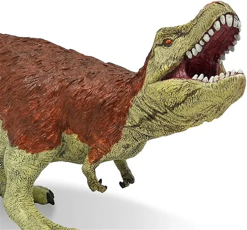 RECUR - Figuras de dinosaurios para niños, juguetes de plástico seguros y sin olor, 01-Pluma T.rex
