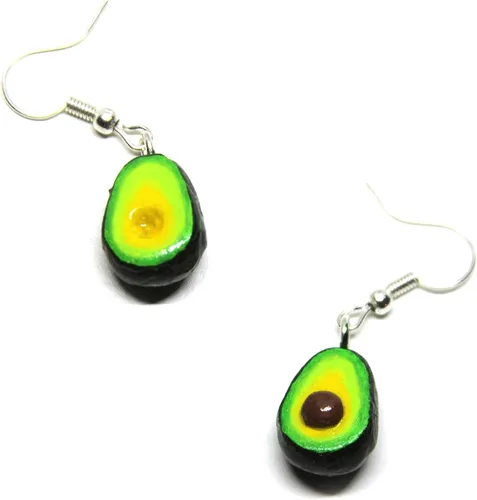 Miniatura 5 de Aretes de aguacate Pequeños colgantes de gaucamole para amantes de la comida y tostadas de aguacate
