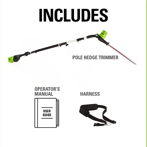 Miniatura 10 de Cortasetos de poste inalámbrico Greenworks Pro de 80 V y 20 pulgadas, solo herramienta