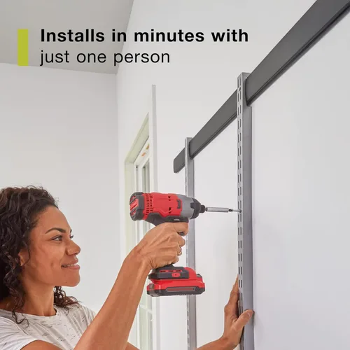 Miniatura 7 de Rubbermaid Fasttrack Rail Storage - Kit de 3 estantes de 48 x 16 pulgadas, 350 libras por estante, para el hogar, garaje, cobertizo/organización
