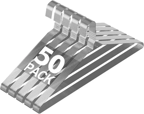 Miniatura 12 de SPECILITE Paquete de 100 perchas de alambre de metal a granel para trajes de tamaño estándar, abrigos, camisas, pantalones, faldas, ahorro de Bronce