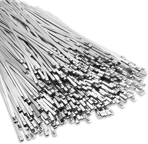 Miniatura 9 de LEIFIDE 500 Piezas de Bridas de Metal 304 de Acero Inoxidable con Cierre Automático de Alta Resistencia de 220 Libras de Fuerza de Tracción, Cables