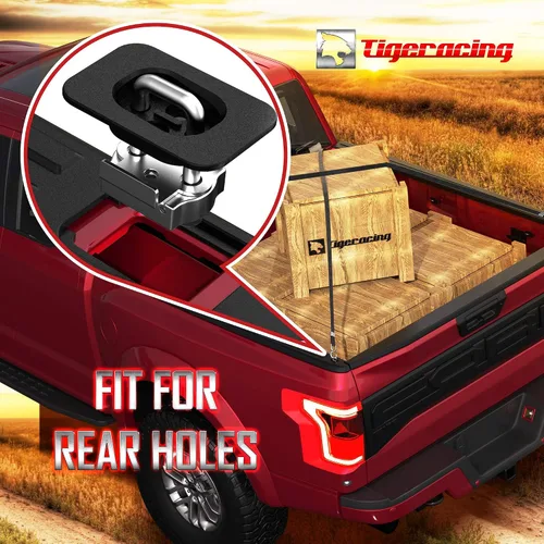 Miniatura 4 de Anclajes de amarre retráctiles para caja de camioneta, anillo en D lateral compatible con F150 2015-2026 / 2017-2026 F250 F350 Super Duty / Raptor