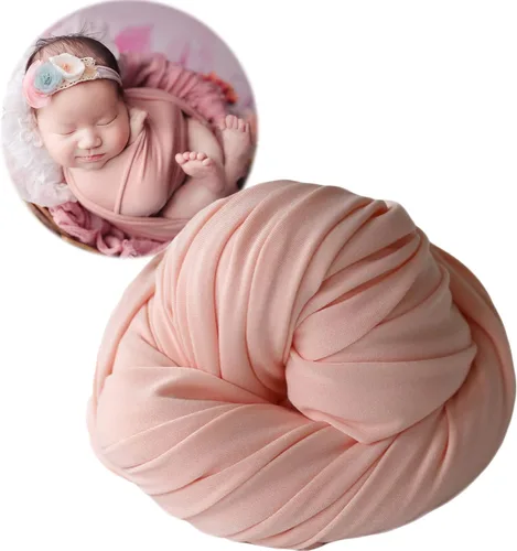 Miniatura 8 de Zeroest Fotografía de recién nacido envoltura elástica para niño y niña, accesorios de fotografía, manta elástica para bebé (azul)