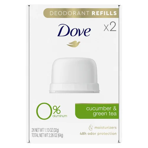 Miniatura 18 de Dove Kit de inicio de desodorante recargable 0% aluminio coco y jazmín rosa desodorante libre de aluminio 1.13 oz