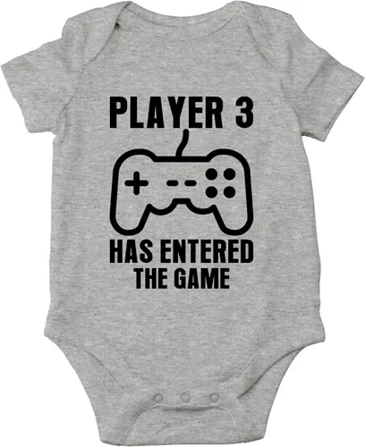 Miniatura 5 de Crazy Bros Tee's Player 3 Has Entered the Game - Body para bebé, divertido traje de niño para bebé, lindo unisex y cómodo humor