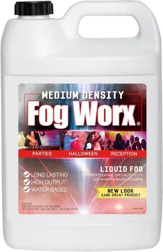 FogWorx Fog Juice - 1 galón de líquido de niebla orgánico (128 onzas) - Densidad media, alto rendimiento, larga duración líquido para máquina de