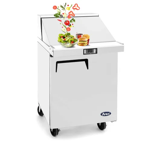 Atosa MSF8301GR - Refrigerador de mesa de preparación de sándwiches y ensaladas de 27 pulgadas para restaurante, hotel, delicatessen, cafetería, 1