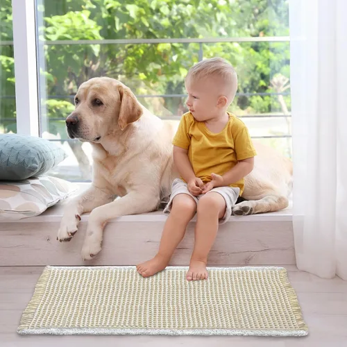 Miniatura 6 de ZALL - Tapete de baño de punto gofre beige, súper absorbente, antideslizante, color crema, 18 x 30 pulgadas, lavable a máquina, ultra suave