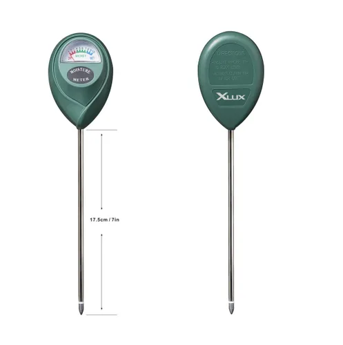 Miniatura 3 de XLUX Medidor de humedad del suelo, monitor de agua, higrómetro para jardinería, agricultura, plantas, no requiere baterías, paquete de 2 Verde 2