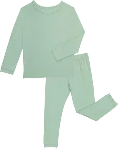 Miniatura 43 de GUISBY Conjunto de pijama de rayón de bambú para niños y niñas, ajuste cómodo, para uso diario, conjunto de pijama de 2 piezas