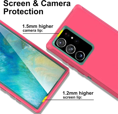 Miniatura 4 de MXX Funda compatible con Samsung Galaxy S23 Ultra, 3 capas de protección completa, resistente, resistente, a prueba de golpes y polvo, hecha