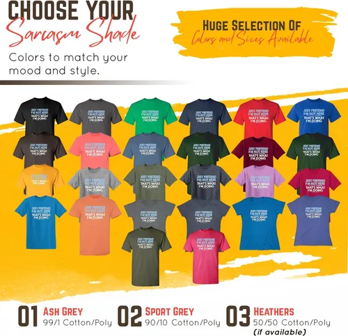 Miniatura 3 de Camiseta divertida sarcástica con texto en inglés "Just prettend I'm Not Here