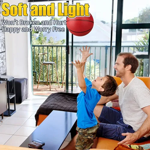 Miniatura 5 de Anzmtosn Mini Basketball Toys for Over Door Indoor Hoops - 7 Inch Pool Basketballs with Pump, Beach Balls, Water Toys for Inflatables Hoops
